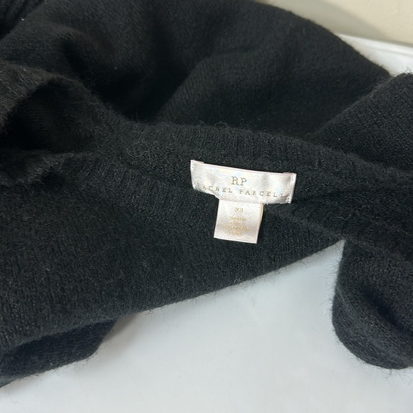 Rachel Parcell Wool Blend V Neck Puff Sleeve Sweater‎ Black XS - Picture 4 of 6